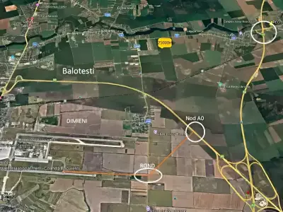 locatie teren vanzare cumparare langa aeroport Moara Vlăsiei Ilfov